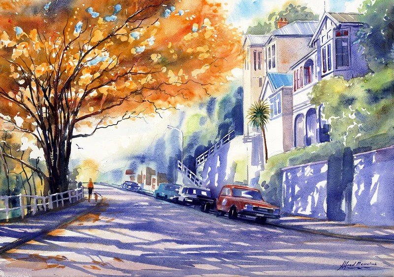 Autumn on Upland Road by Alfred Memelink